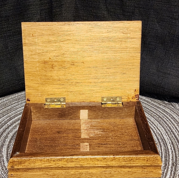 Jewelry Box with Leather inlay Men's - Picture 2 of 7